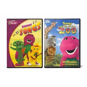 Barney 2 DVD LOT: Let’s Go To The Zoo & Barney Songs